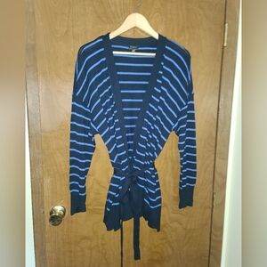 Talbots cotton tie waist Cardigan size l